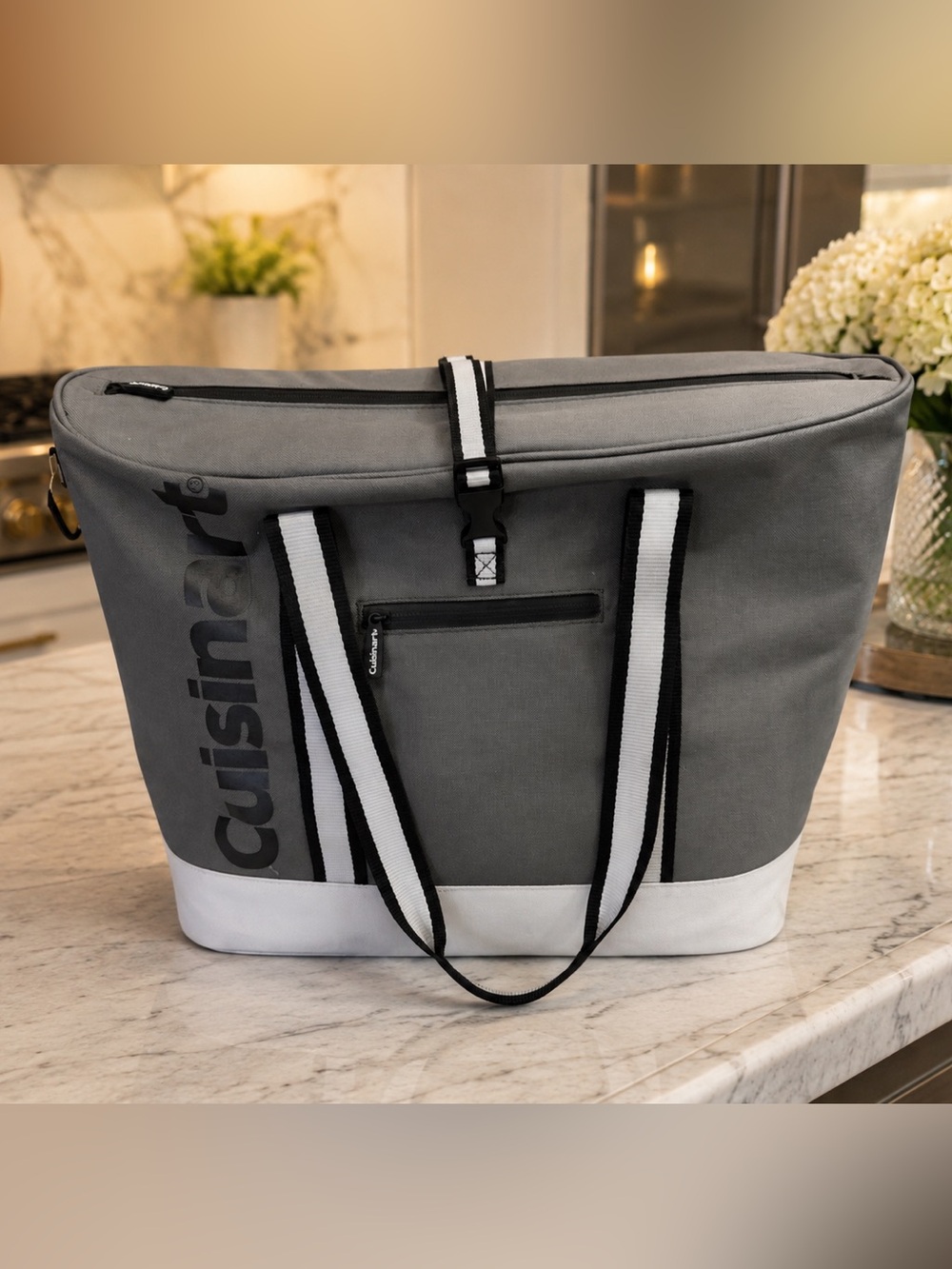 Cuisinart 40qt Waterproof Gray Tote Cooler Bag Holds up to 35-12oz cans